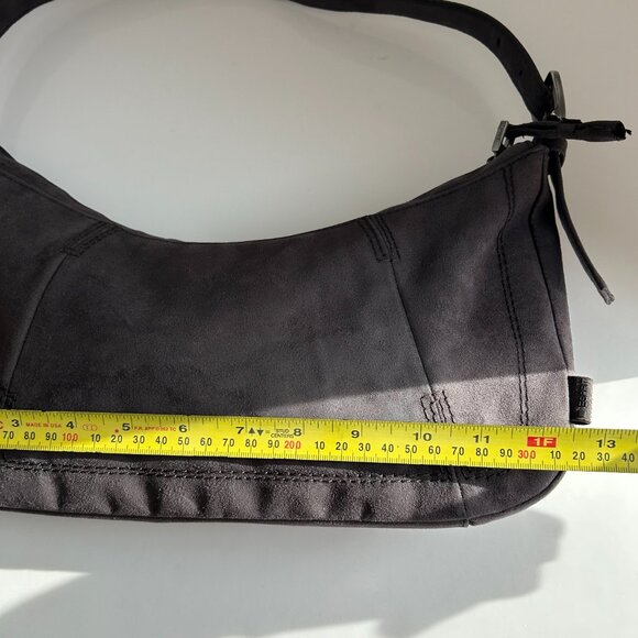 Esprit Suede Hobo Shoulder Bag, Adjustable Strap in Dark Brown - Picture 8 of 12